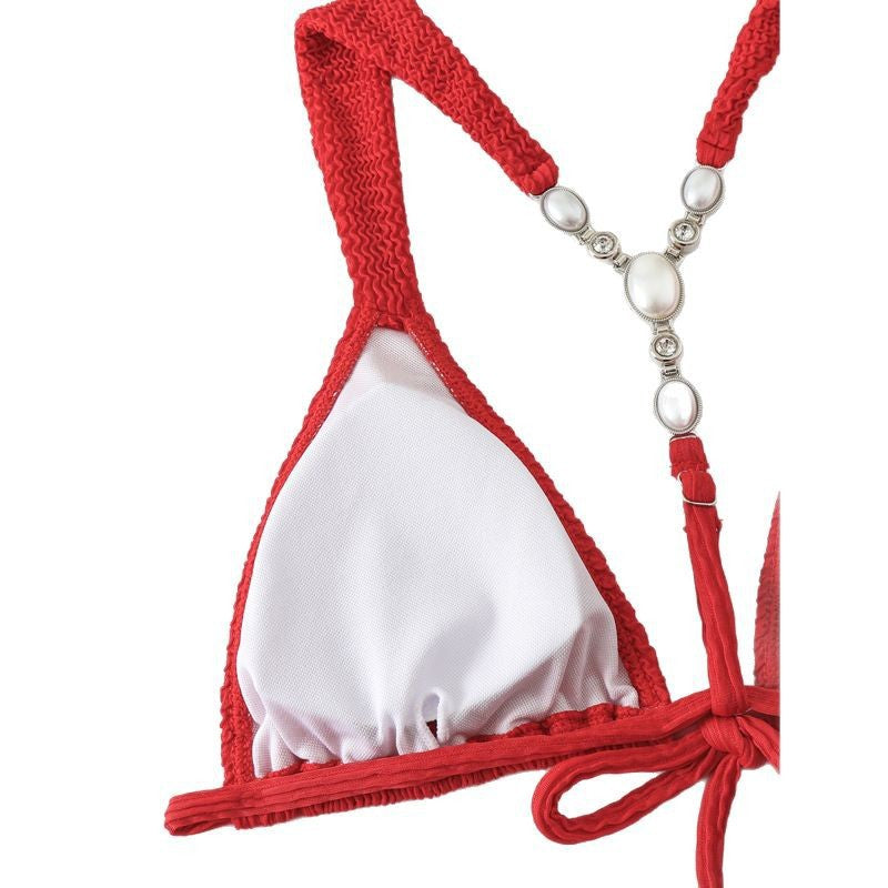 Damen Triangelbikini mit raffinierten Knoten und hochwertigem Häkel-Design Echo Archiv