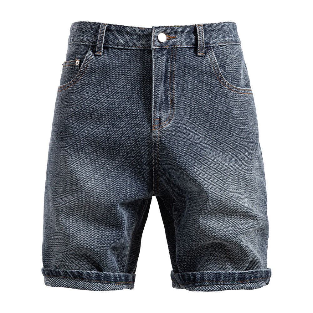 Herren nan Jeansshorts mit Umschlag, mittelhoher Bund und klassischer Taschenaufteilung Echo Archiv
