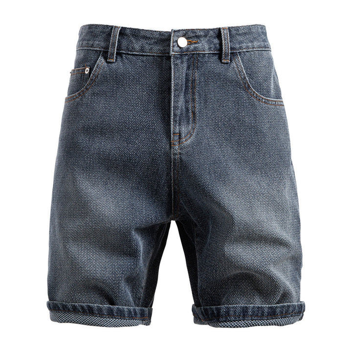 Herren nan Jeansshorts mit Umschlag, mittelhoher Bund und klassischer Taschenaufteilung Echo Archiv