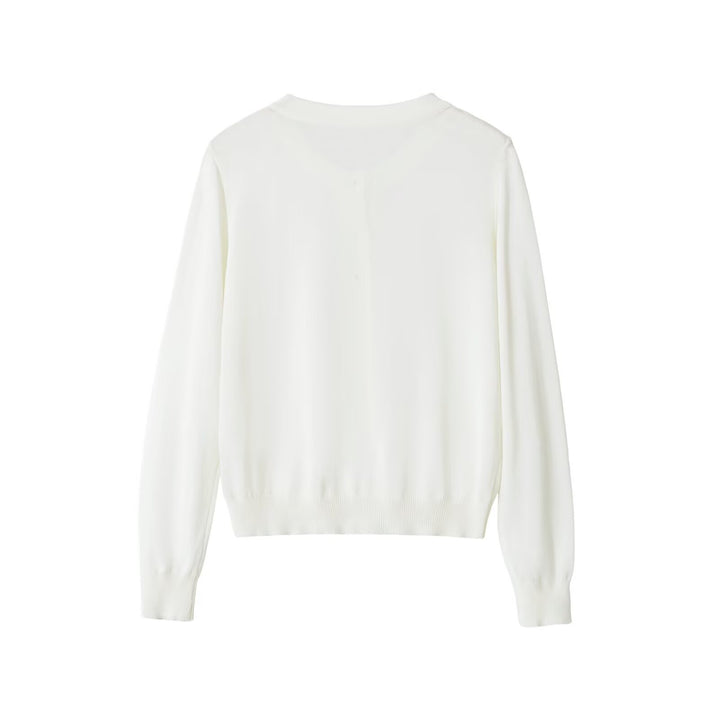 Damen Feinstrick-Henleypullover mit Knopfleiste und geripptem Saum Echoarchiv