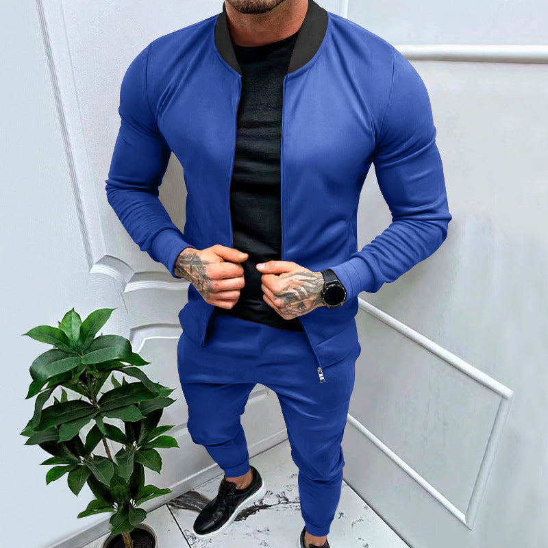 Herren sportliches Jogginganzug mit modischem Reißverschluss und atmungsaktiven Materialien Echoarchiv