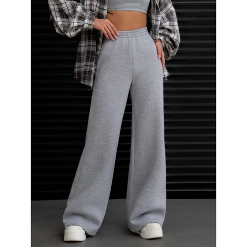 Damen nan fließende Palazzo-Loungehose mit extra weitem Bein elastischem Komfortbund und dezenten Eingrifftaschen Echo Archiv