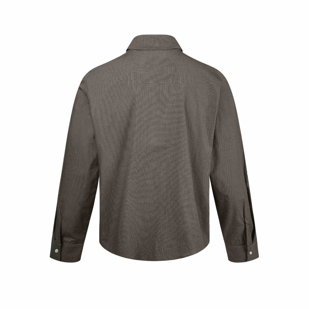 Herren Kurzjacke mit Hemdkragen, Zwei‑Wege‑Reißverschluss und feiner Struktur Echoarchiv