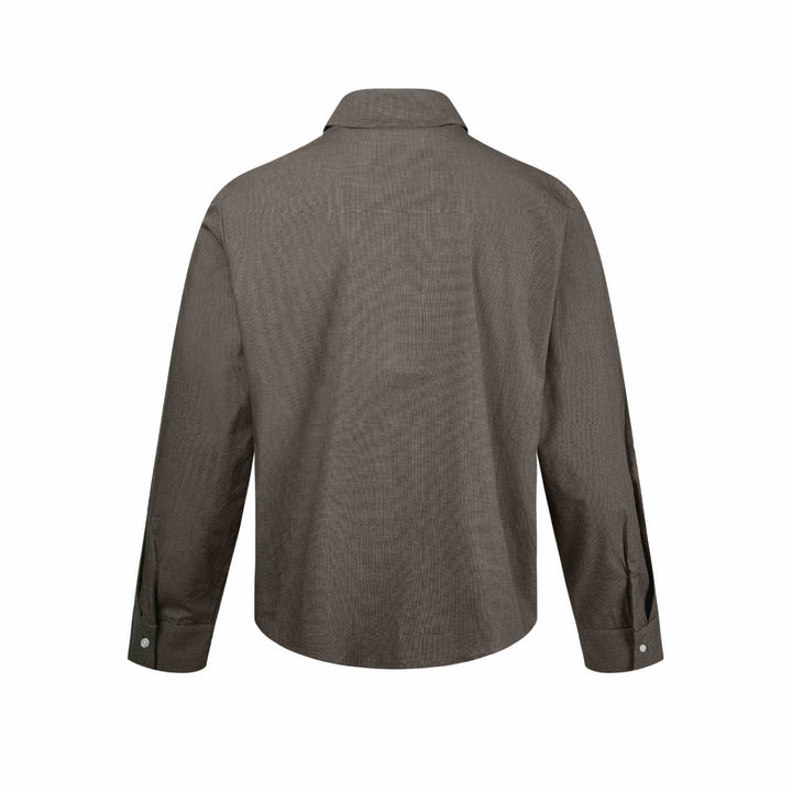 Herren Kurzjacke mit Hemdkragen, Zwei‑Wege‑Reißverschluss und feiner Struktur Echoarchiv