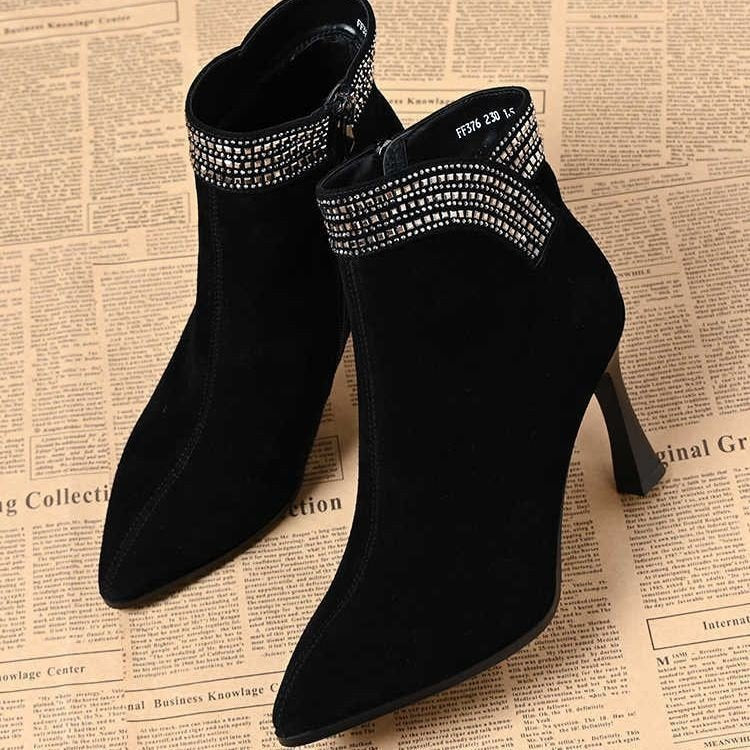 Damen Elegante Stiefeletten mit Glitzerband Echo Archiv