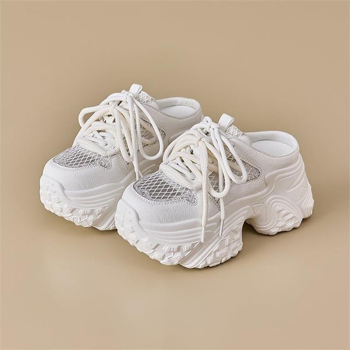 Damen Sportliche Sneakers mit hohem Plateau und atmungsaktiver Netzstruktur Echo Archiv