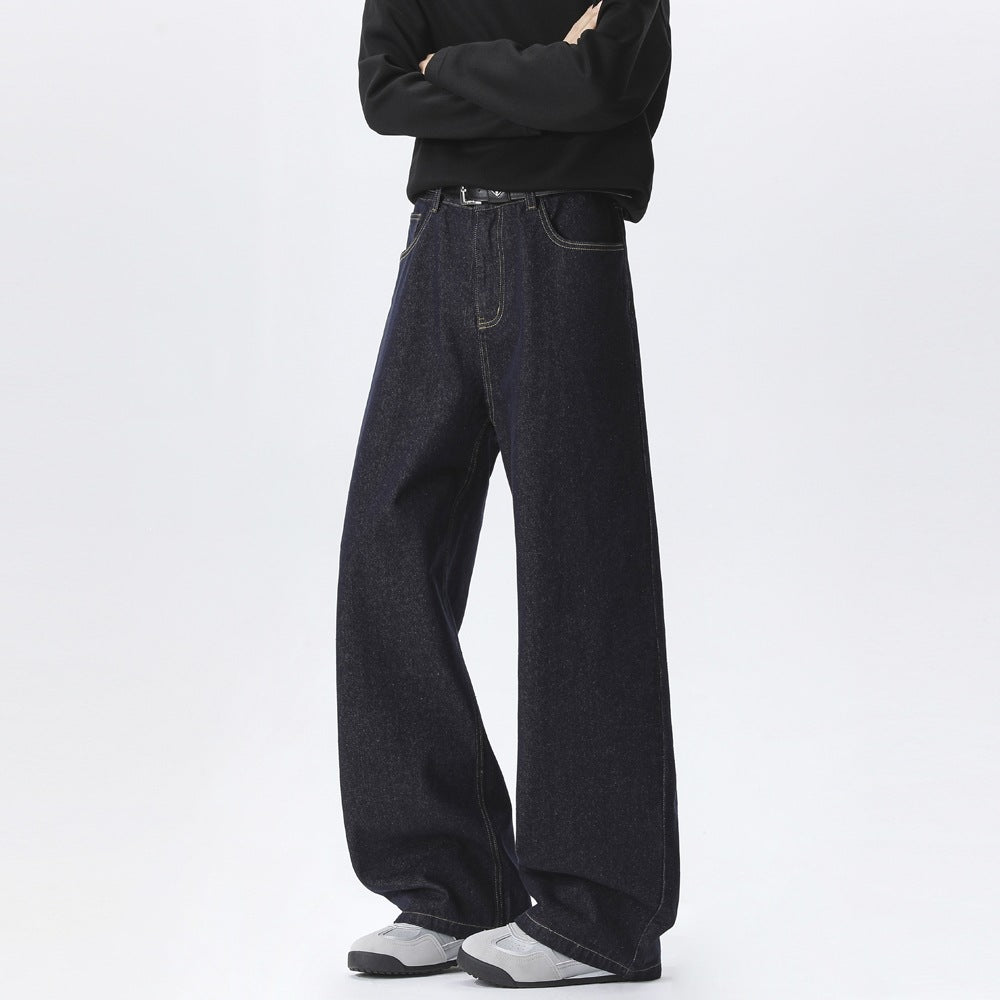Herren Baggy-Jeans im Ultraweiten Denim-Schnitt mit hoher Leibhöhe & Deep‑Cuff-Optik Echoarchiv