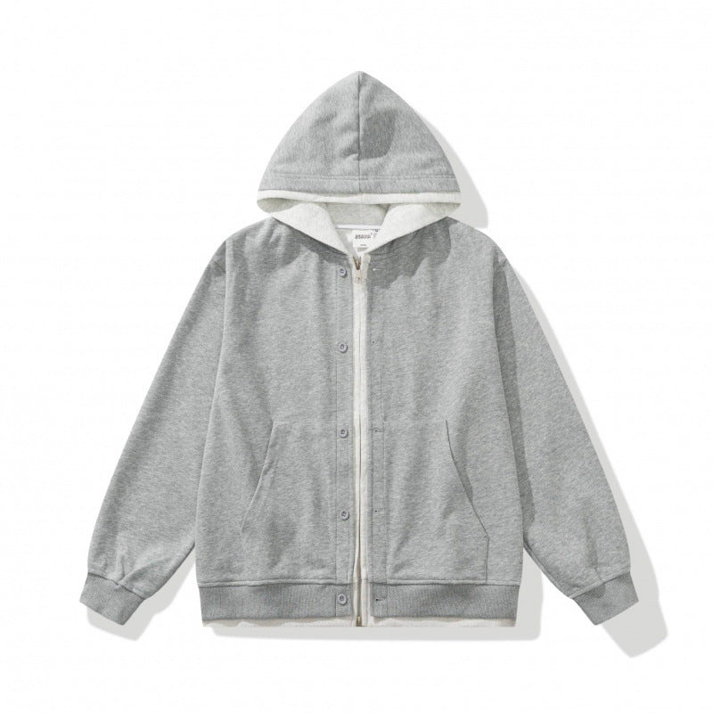 Unisex Oversize-Kapuzenjacke mit Doppelverschluss, Fleece-Innenfutter und Kängurutaschen Echo Archiv
