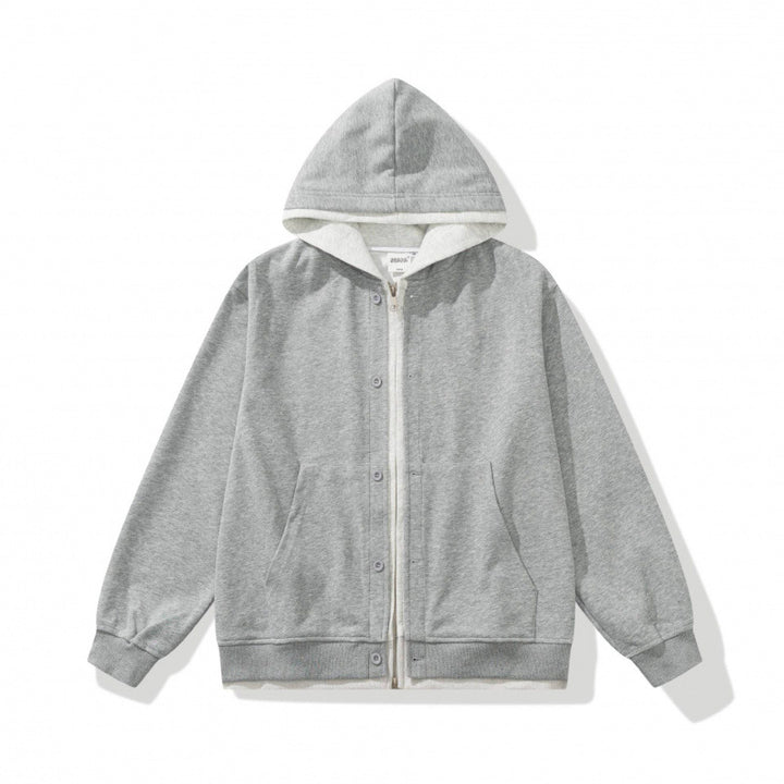 Unisex Oversize-Kapuzenjacke mit Doppelverschluss, Fleece-Innenfutter und Kängurutaschen Echo Archiv