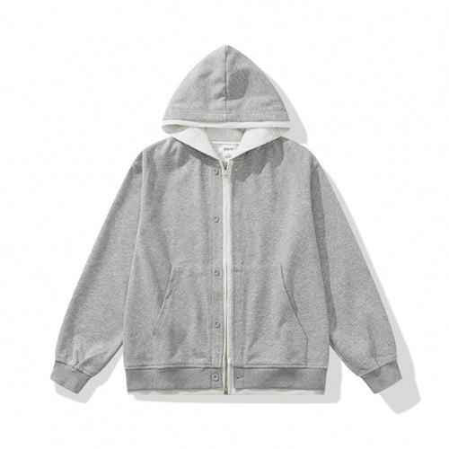 Unisex Oversize-Kapuzenjacke mit Doppelverschluss, Fleece-Innenfutter und Kängurutaschen Echo Archiv