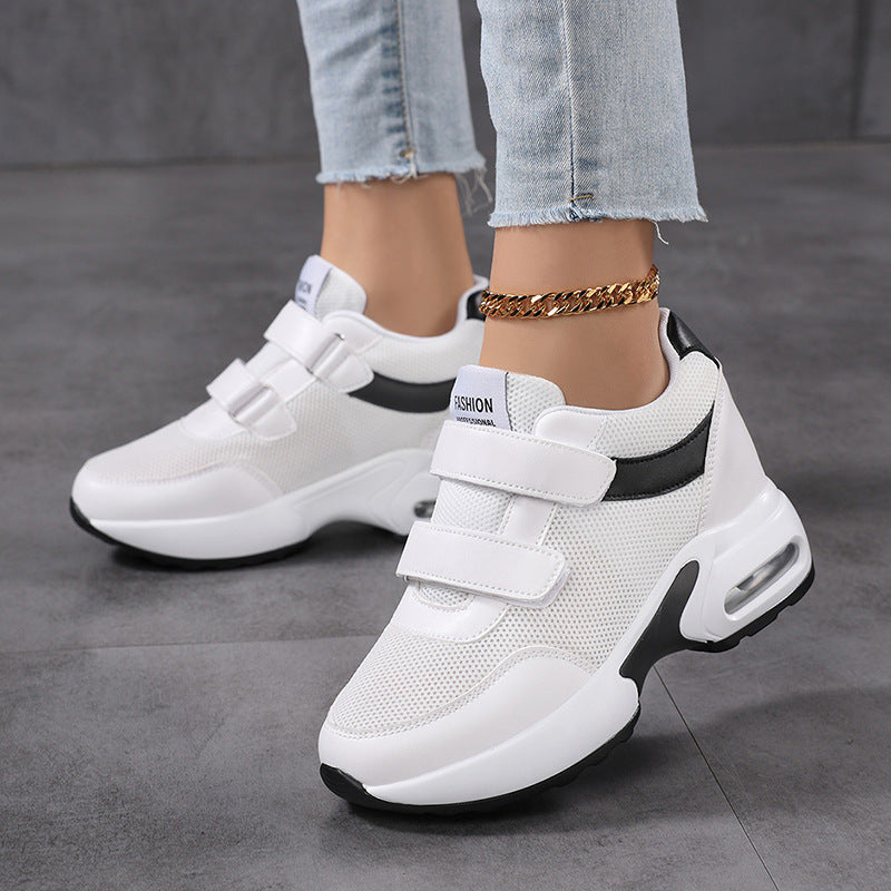 Damen nan sportliche Plateausneaker mit Klettverschluss und sichtbarer Luftpolstersohle aus atmungsaktivem Mesh Echo Archiv