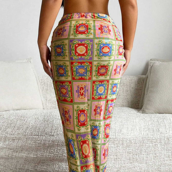 Damen Wickelrock mit buntem Muster Echo Archiv