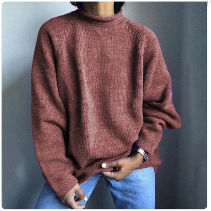 Damen nan kastiger Feinstrickpullover mit kurzem Stehkragen und Raglanärmeln Echo Archiv
