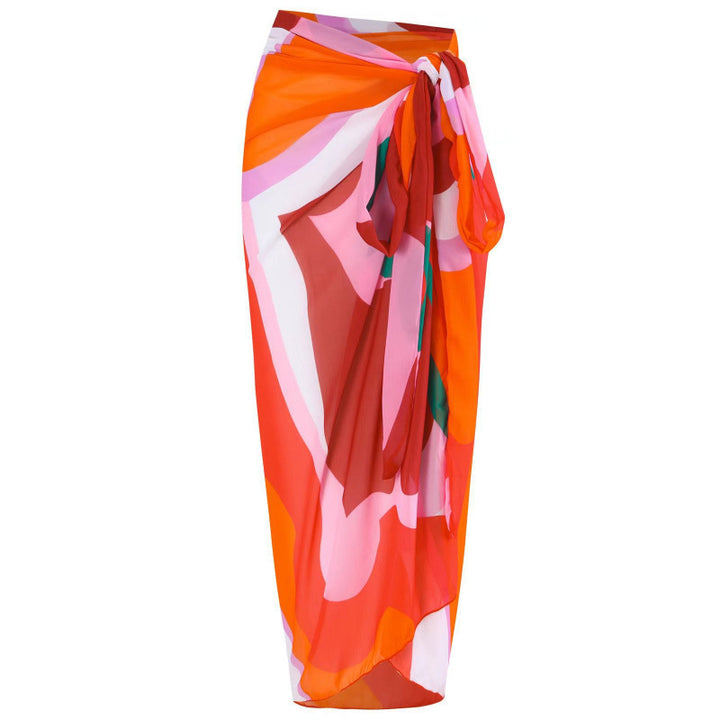 Damen Einteiler Badeanzug mit modischem Muster und passendem Sarong Echo Archiv
