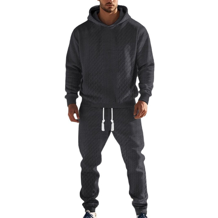 Herren sportliches Hoodie und Jogginghose Set mit strukturiertem Design Echoarchiv