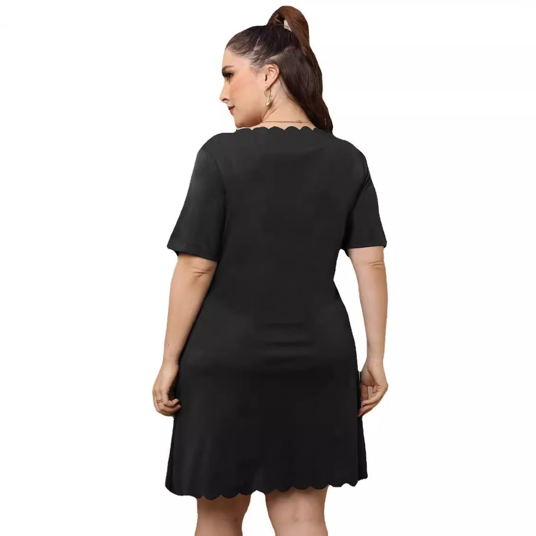 Damen lässiges Freizeitkleid mit verspieltem Lippen-Motiv Echo Archiv