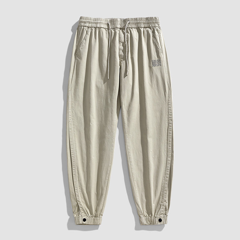 Herren Leichte Baumwoll-Joggerhose mit Tunnelzug, elastischem Knöchelabschluss und dezenter Logostickerei Echo Archiv