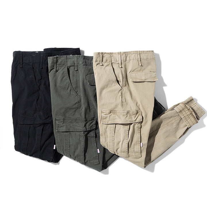 Herren Cargo-Joggerhose mit Multifach-Taschen und elastischem Beinabschluss – Bravaro