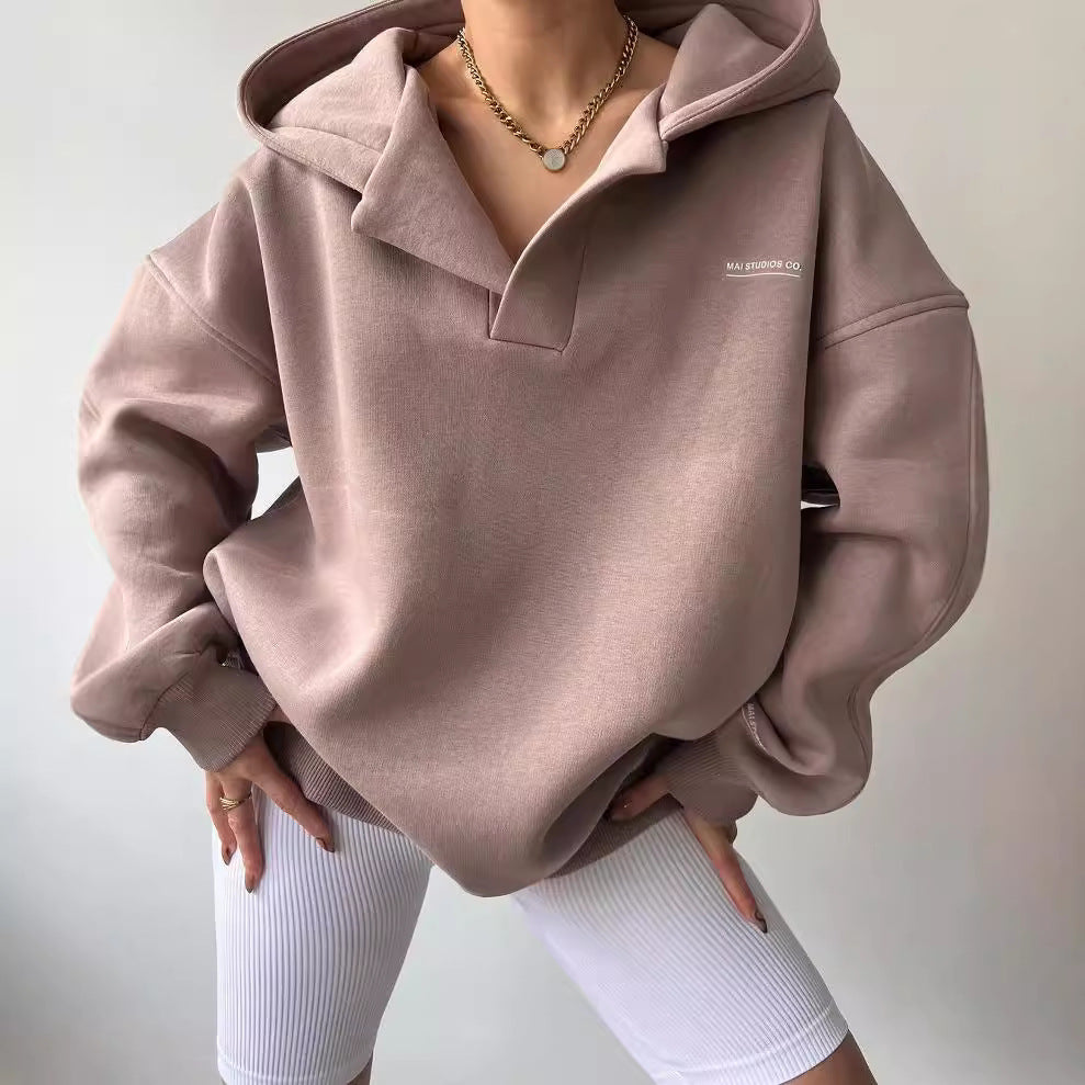 Damen Voluminöser Sculpt-Hoodie mit Oversize-Silhouette und markanter Kapuze Echoarchiv