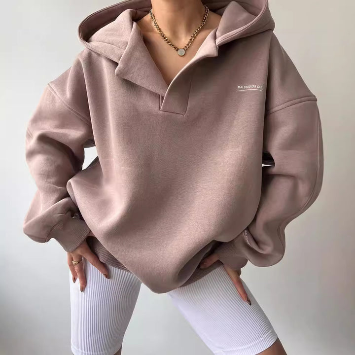 Damen Voluminöser Sculpt-Hoodie mit Oversize-Silhouette und markanter Kapuze Echoarchiv