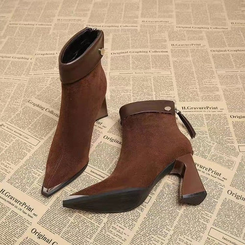 Damen Elegante Blockabsatz-Stiefeletten Echo Archiv