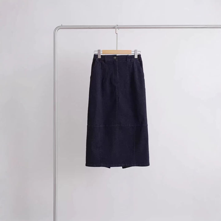 Damen Elegant geschnittener Midirock Echoarchiv
