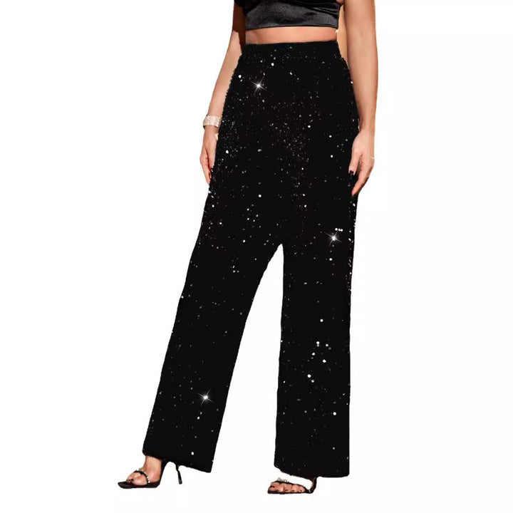 Damen Glamouröse Abendhose mit glitzernden Pailletten Echoarchiv
