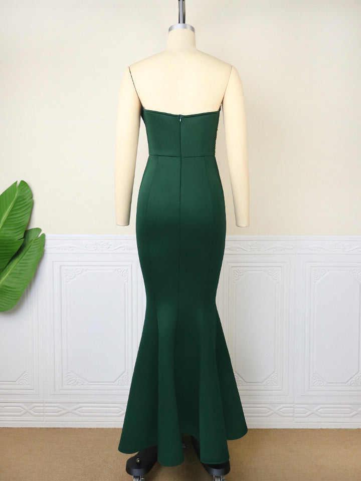 Damen elegantes Abendkleid mit asymmetrischem Design und kunstvoller Stickerei Echo Archiv