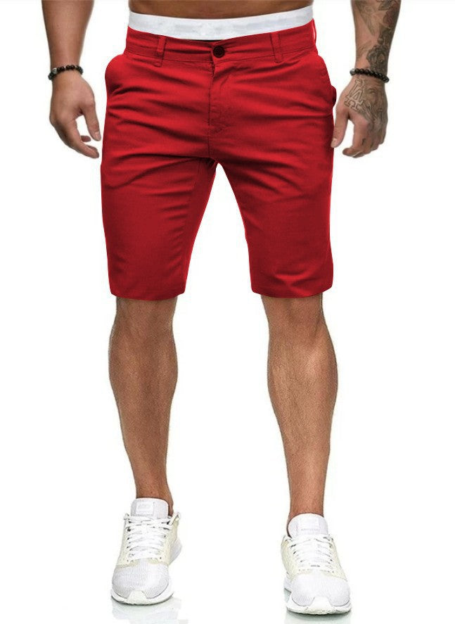 Herren klassische Chino-Shorts mit elastischem Bund und modischem Schnitt Echoarchiv
