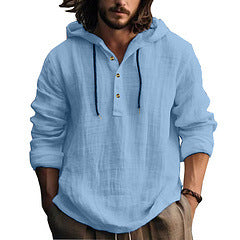 Herren Kapuzenpullover mit Knopfleiste Echoarchiv
