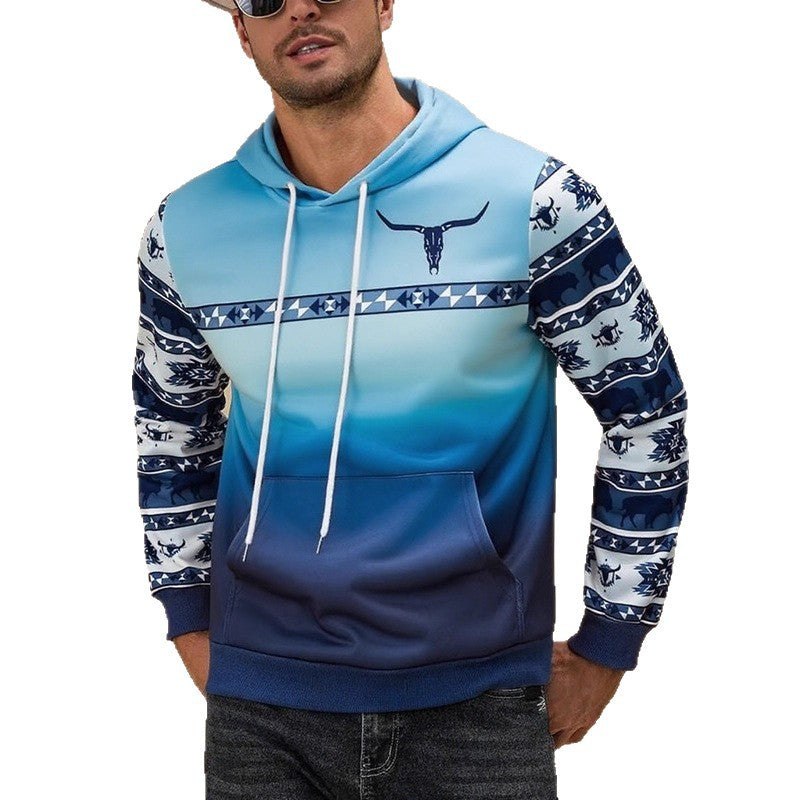 Herren Kapuzenpullover mit modernem Tribal-Muster Echoarchiv