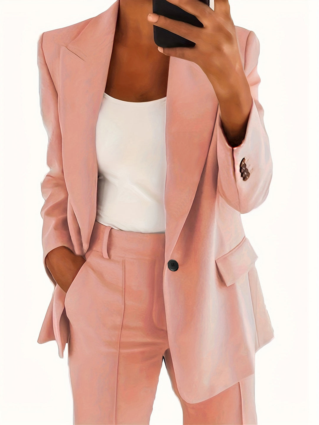 Damen nan taillierter Blazer-Hosen Businessanzug aus Stretchstoff Echo Archiv