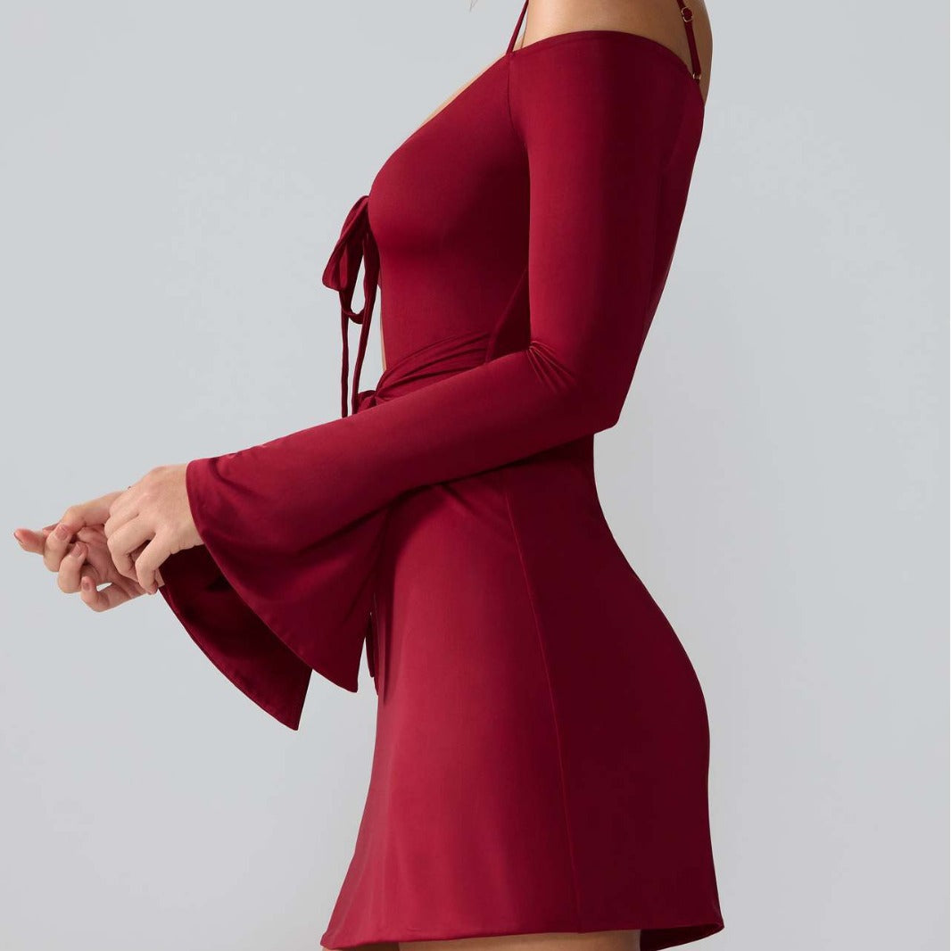 Damen Minikleid mit raffinierten Cut-Out-Details und schickem Knotenverschluss Echo Archiv