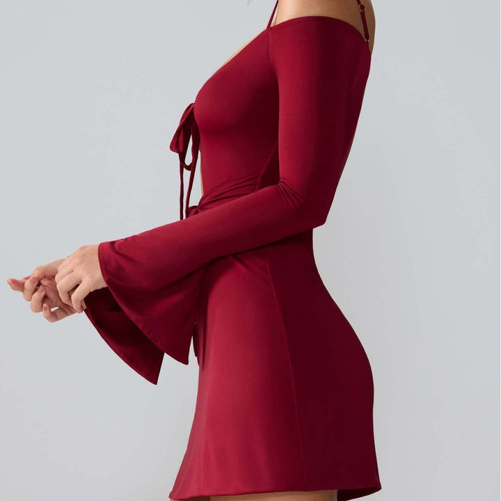 Damen Minikleid mit raffinierten Cut-Out-Details und schickem Knotenverschluss Echo Archiv