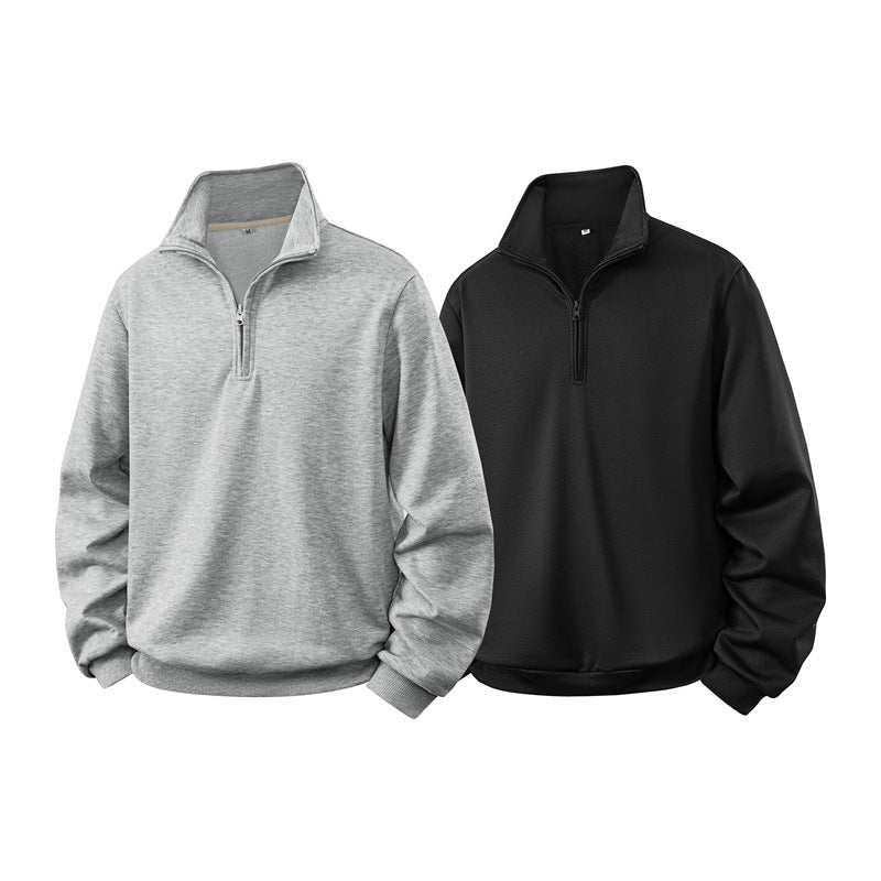 Herren Halbzip-Sweatshirt mit Stehkragen und Rippbündchen Echo Archiv