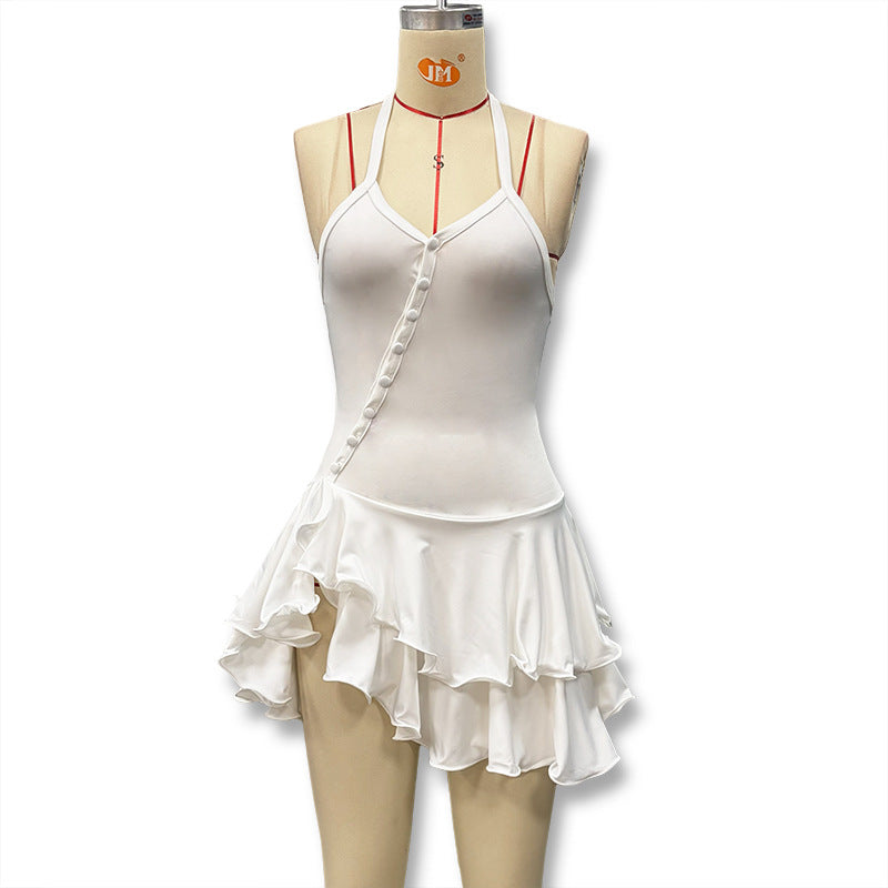 Damen Tänzeroutfit mit raffinierten Volant-Details und elegantem Schnitt Echo Archiv