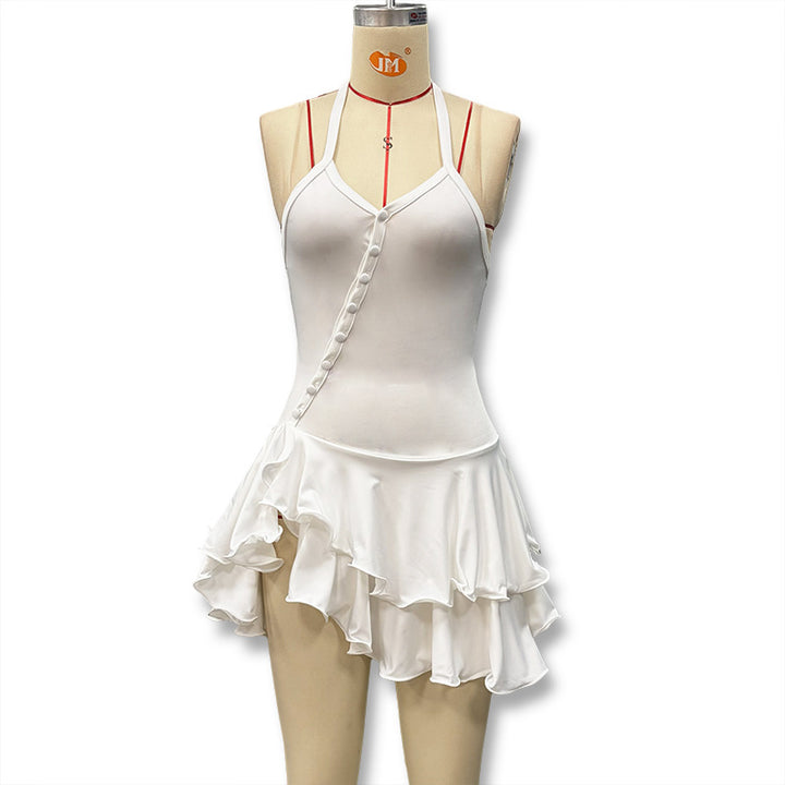 Damen Tänzeroutfit mit raffinierten Volant-Details und elegantem Schnitt Echo Archiv