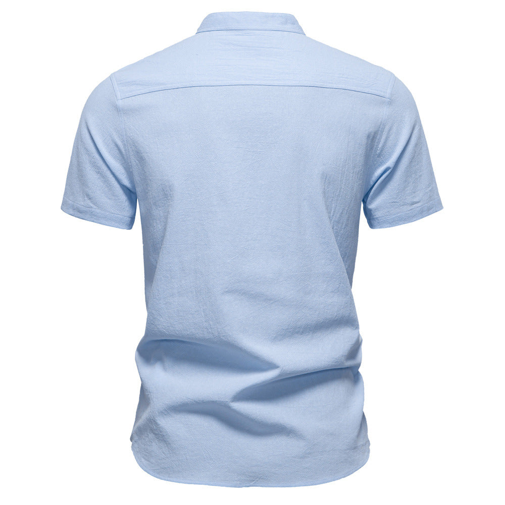 Herren Kurzarm Henley-Shirt mit praktischer Knopfleiste und modernem Design Echoarchiv