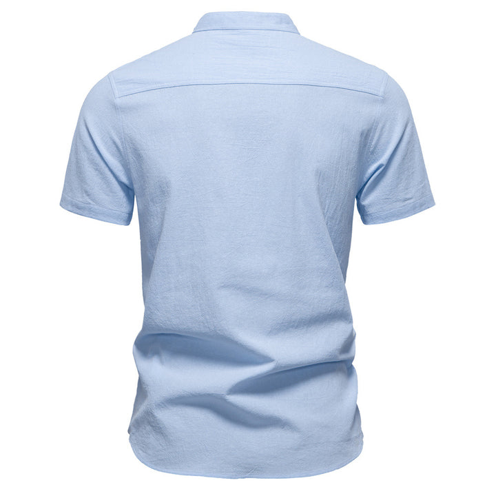 Herren Kurzarm Henley-Shirt mit praktischer Knopfleiste und modernem Design Echoarchiv
