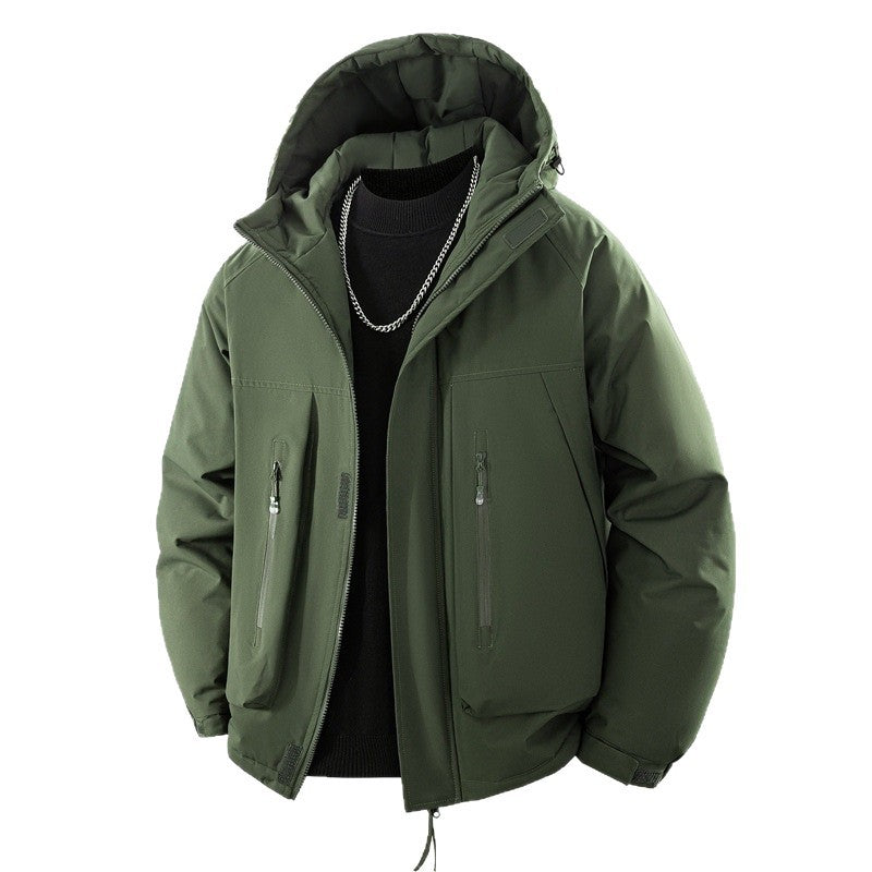 Herren Wattierte Kapuzen-Outdoorjacke mit wasserabweisender Membran und technischen Reißverschlusstaschen Echo Archiv