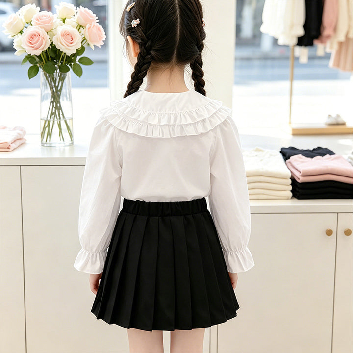 Mädchen elegante Bluse mit Rüschendetails Echo Archiv