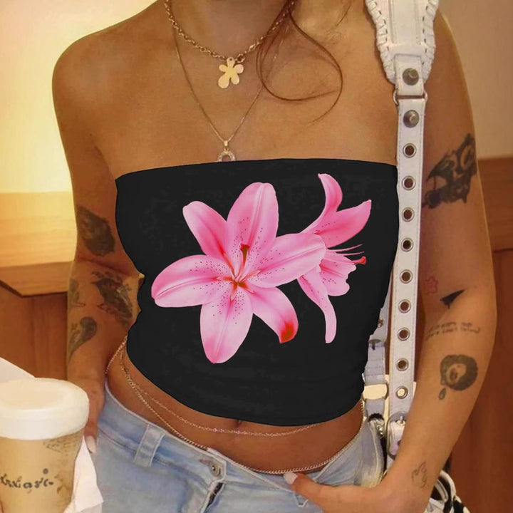 Damen Bandeau-Top mit floralem Design Echo Archiv