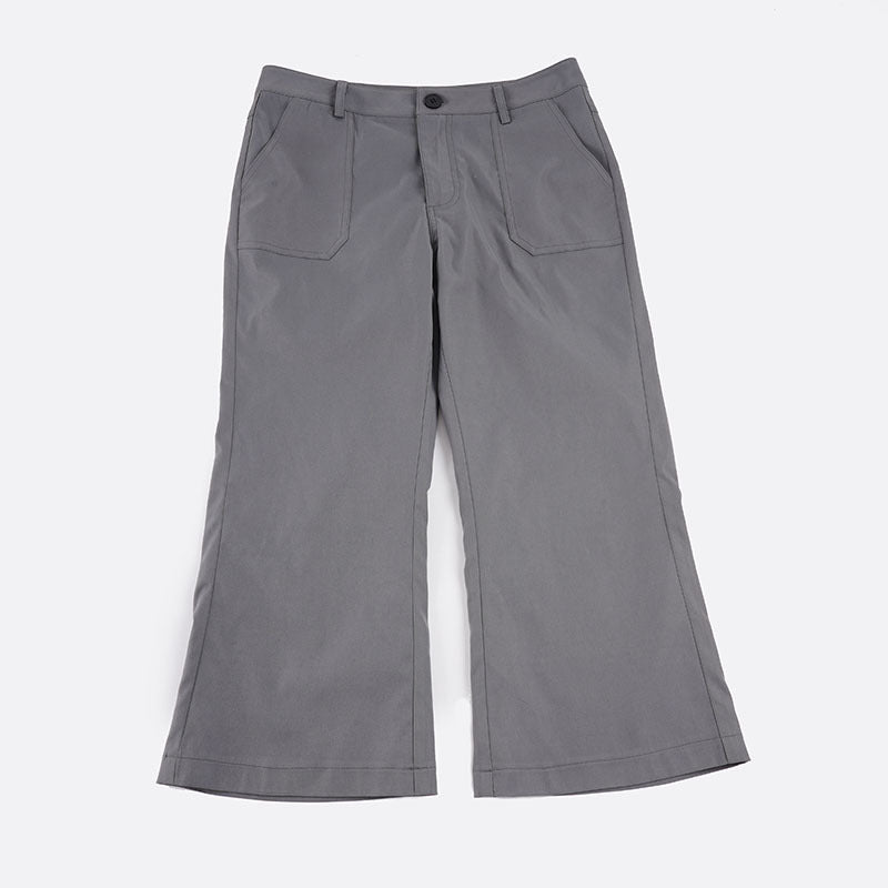 Damen Verkürzte ausgestellte Stretch-Hose mit aufgesetzten Taschen – Avélisse