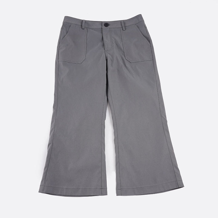 Damen Verkürzte ausgestellte Stretch-Hose mit aufgesetzten Taschen – Avélisse