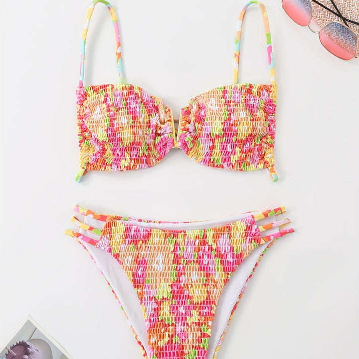 Damen Bandeau-Bikini mit verspieltem Rüschen-Design Echo Archiv