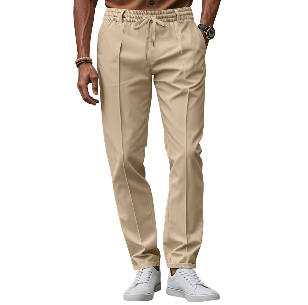Herren elegante Chino-Hose mit elastischem Bund und seitlichen Taschen Echoarchiv