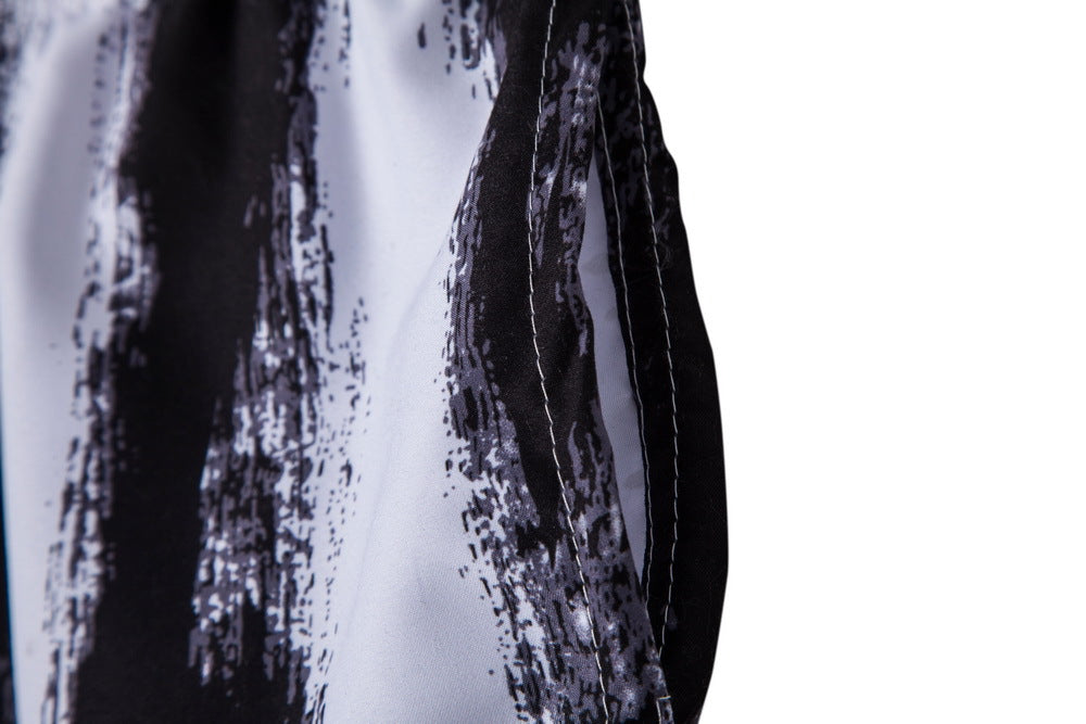 Herren Badeshorts mit modernem Streifenmuster und elastischem Bund Echoarchiv
