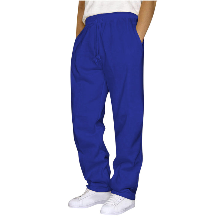 Damen ungekürzte Relax-Freizeithose mit hohem Komfortbund, innenliegendem Kordelzug und seitlichen Eingrifftaschen – Avélisse
