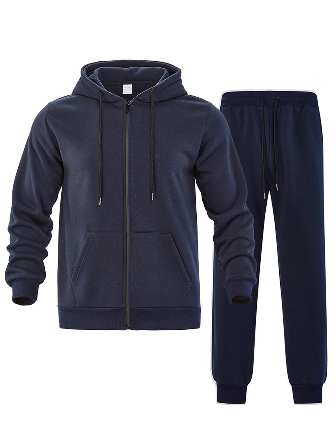 Herren zweiteiliges Jogginganzug-Set mit durchgehendem Reißverschluss Kapuzenjacke und taillierter Jogginghose – Marzano