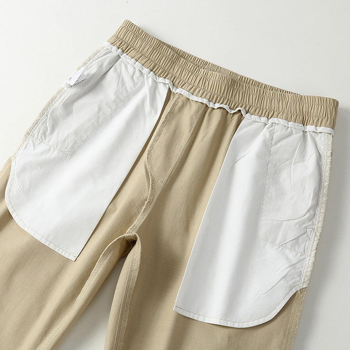 Herren Elastische Chino-Jogger mit tailliertem Tapered-Schnitt und aufgesetzter Gesäßtasche Echoarchiv
